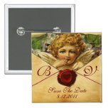 ANGEL HEART WAX SEAL PARCHMENT Save the Date Buttons