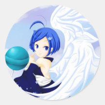 Angel of Sweets Round Stickers