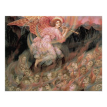 Angel Piping to Souls in Hell by Evelyn De Morgan Custom Invitations