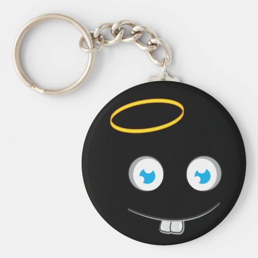 angelic expression smile keychain