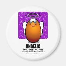 ANGELIC - Orange Refrigerator Magnet