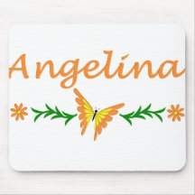 Angelina (Orange Butterfly) Mousemats