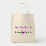 Angelina (Purple Butterfly) Canvas Bag