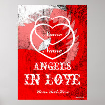 Angels In Love Tri Coloured Poster - Customise