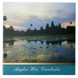Angkor Wat Silhouette Colours , Cambodia Ceramic T Ceramic Tiles