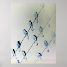 Angled Inverted Birds Print