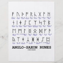 Anglo-Saxon Runes (Linguistics Cryptography) Full Color Flyer
