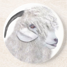 Angora Goat Sandstone Coaster