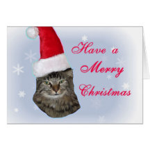 Angry Cat Christmas Card