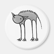 Angry cat fridge magnet