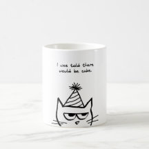 Angry Cat Hates Birthdays Mug