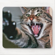angry cat mousepads