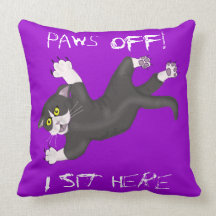 Angry Cat Pet Cushion Throw Pillow