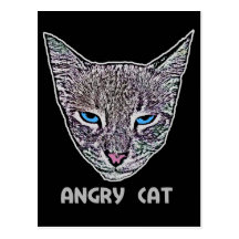 Angry Cat Postcard