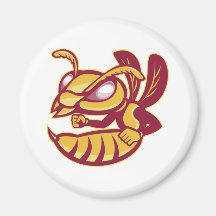 angry female hornet mascot refrigerator magnets