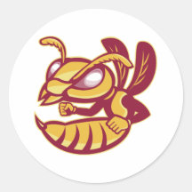 angry female hornet mascot stickers