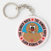 Angry Gingerbread Man Cookie Key Chain
