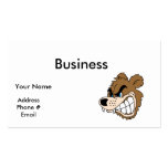 angry growling bear face business card