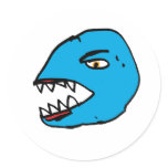 Angry head stickers