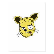 Angry Leopard Post Card