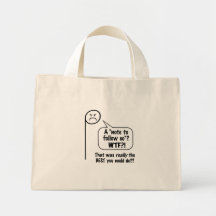 Angry music note "la" tote bags