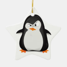 Angry Penguin Christmas Ornament
