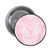 Angry Pink Tiger Horizontal Lines