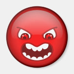 Angry red fridge magnet
