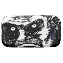 Angry Stare comic face Samsung Galaxy S3 Cases