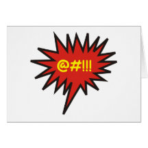 Angry Talk Comic Bubble Cards