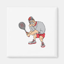 Angry Tennis Guy Refrigerator Magnets