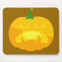 Angry Upset Jack-O-'Lantern Mousemat