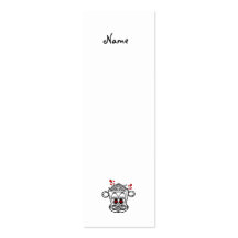 Angry zombie monkey business card templates