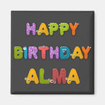 animal alphabet birthday fridge magnet