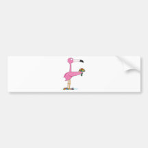 Animal Alphabet Flamingo Bumper Sticker