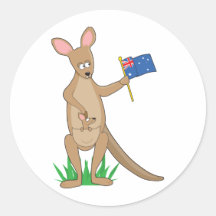 Animal Alphabet Kangaroo Sticker