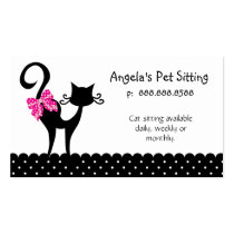 Animal Cat Sitter Business Card business cards