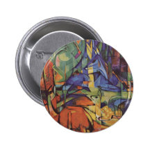 Animal Expressionism Abstract Design Pinback Button