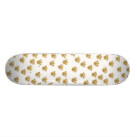 Animal Paw Prints. Brown and White Pattern. Skate Boards