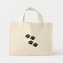 Animal Paw Prints Canvas Bag