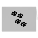 Animal Paw Prints Card
