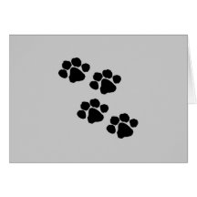 Animal Paw Prints Card