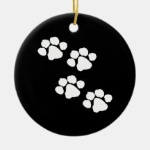 Animal Paw Prints Christmas Tree Ornaments
