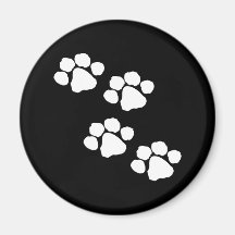 Animal Paw Prints Fridge Magnet
