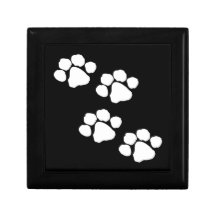 Animal Paw Prints Trinket Box