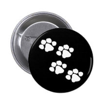 Animal Paw Prints Pinback Button