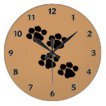 Animal Paw Prints Wall Clock