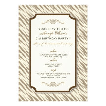 Animal Print Birthday Party Invitation (chocolate)
