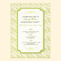 Animal Print Birthday Party Invitation (lime) invitations