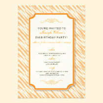 Animal Print Birthday Party Invitation (orange) invitations